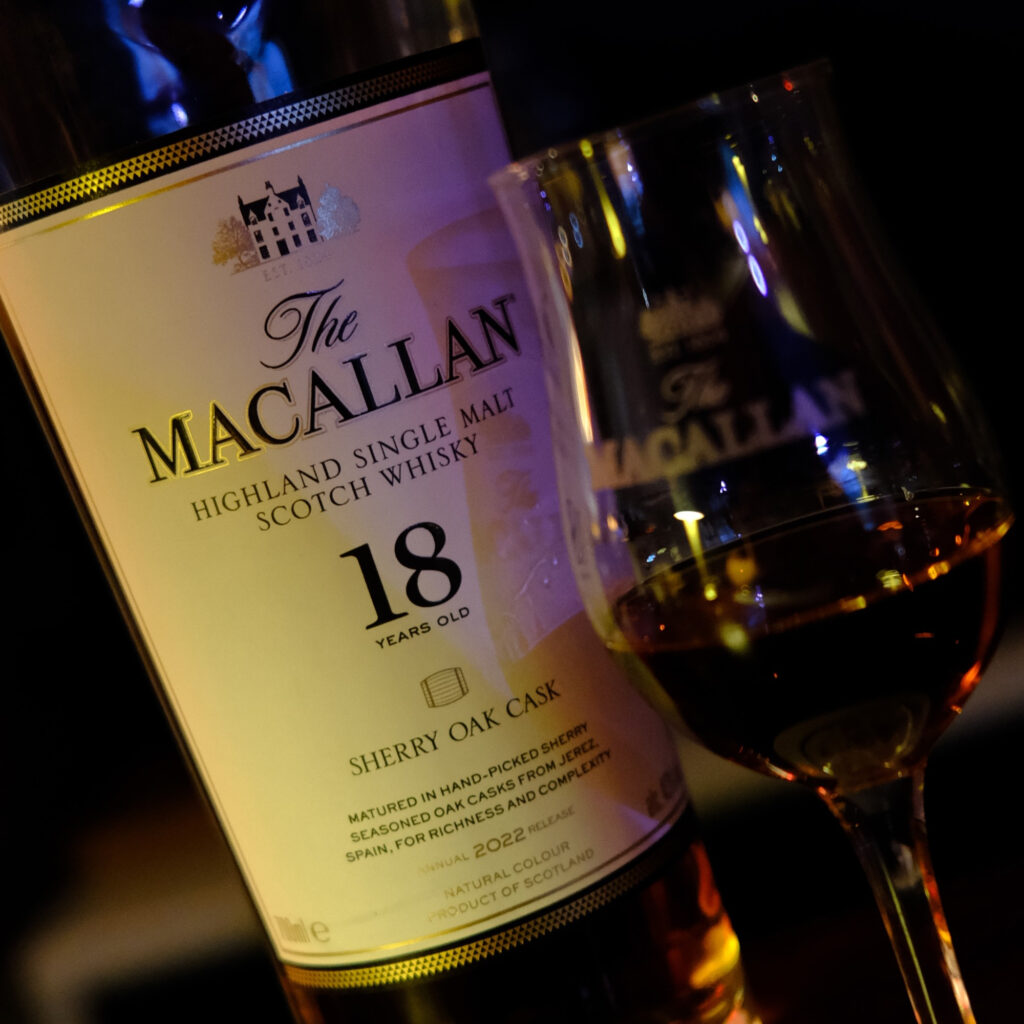 Macallan whiskeyとガラス